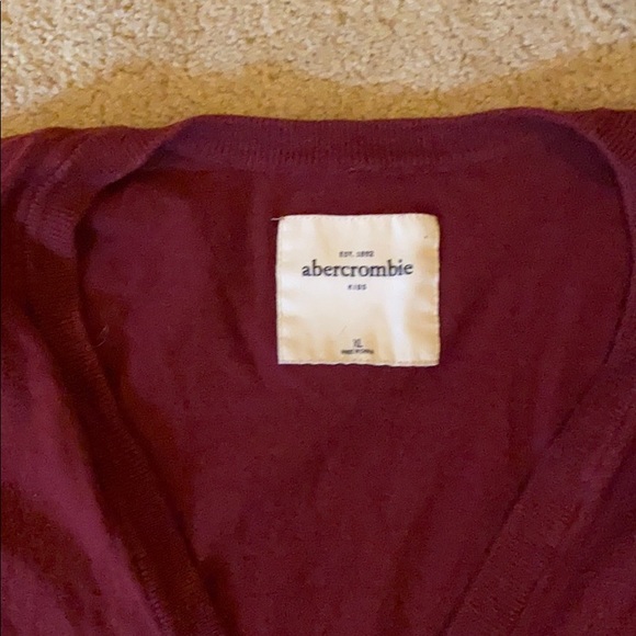 Abercrombie cardigan merlot xl preppy patch - Picture 2 of 13